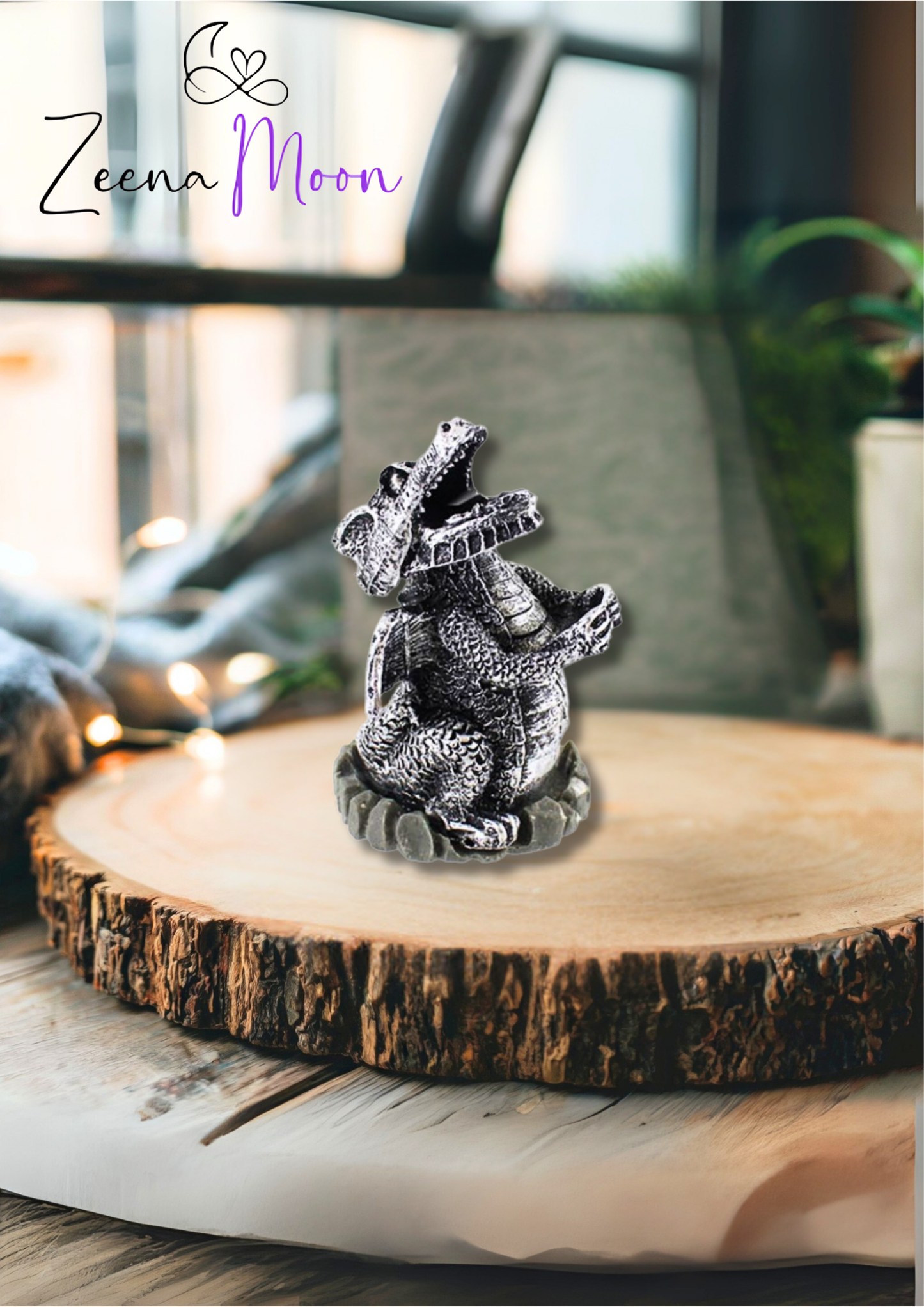 Silver Dragon Incense Cone Holder