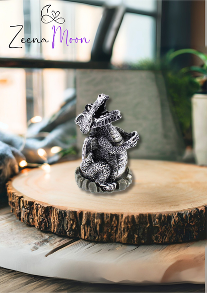 Silver Dragon Incense Cone Holder