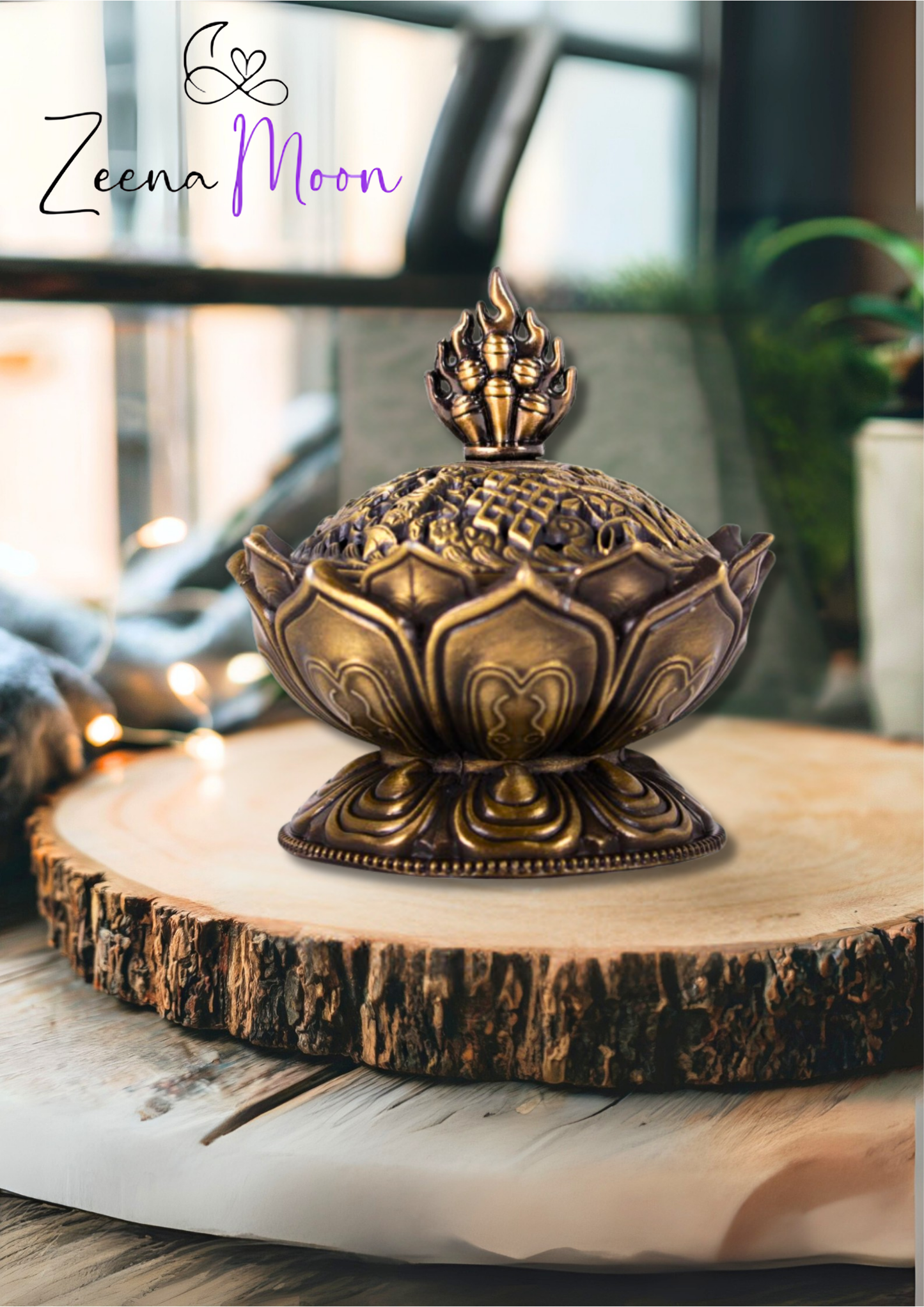 Metal Lotus Incense Cone Holder