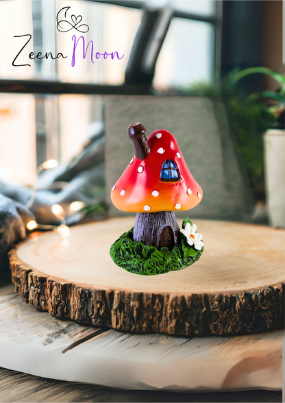 Red Smoking Toadstool Incense Cone Holder