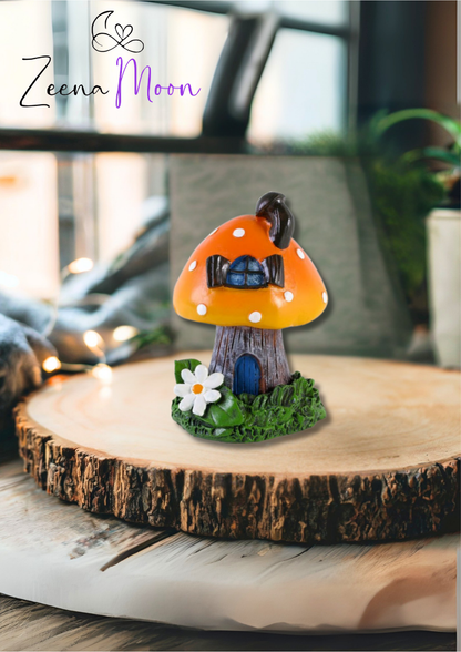Orange Smoking Toadstool Incense Cone Holder