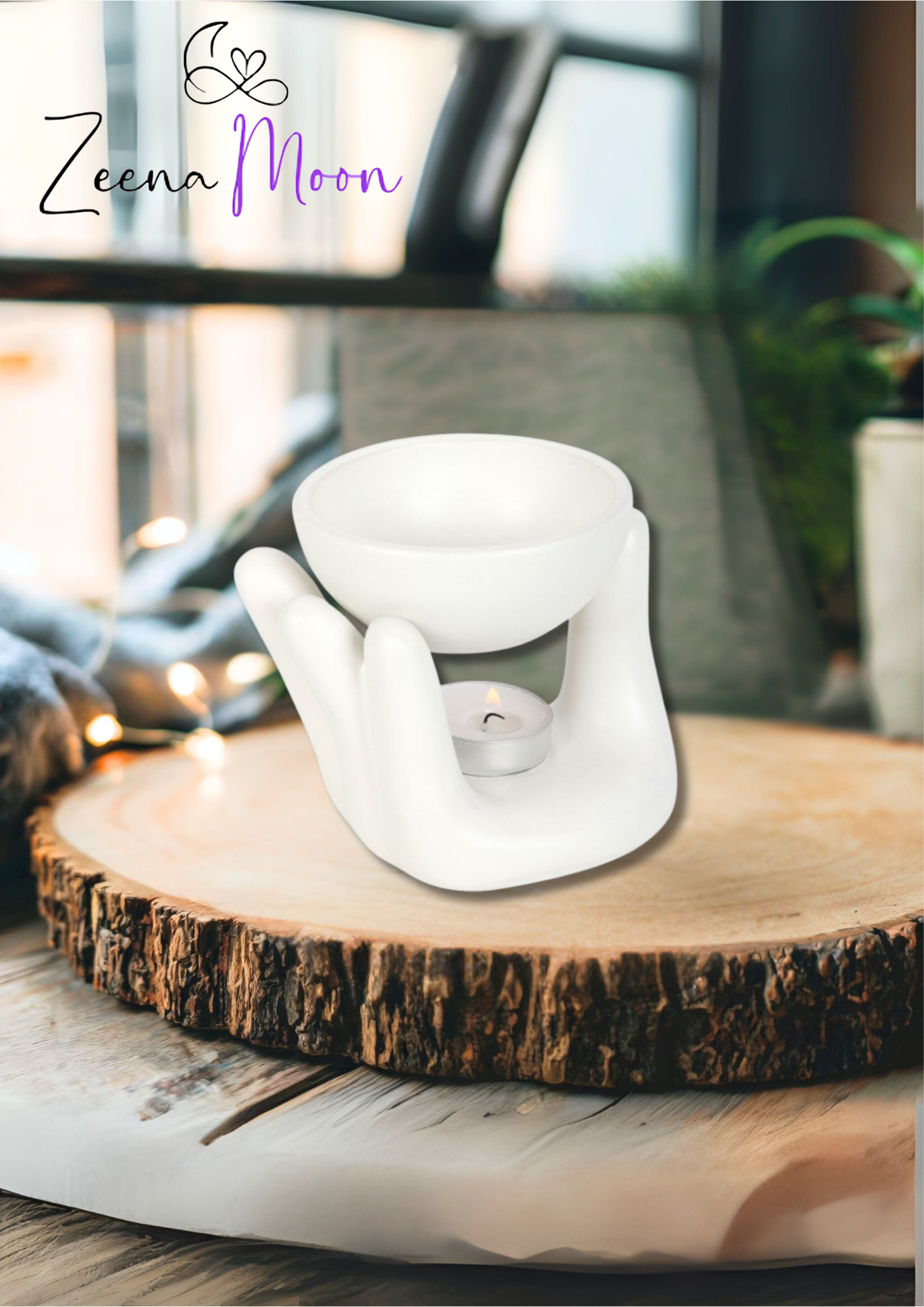 White Hand Ceramic Oil Burner