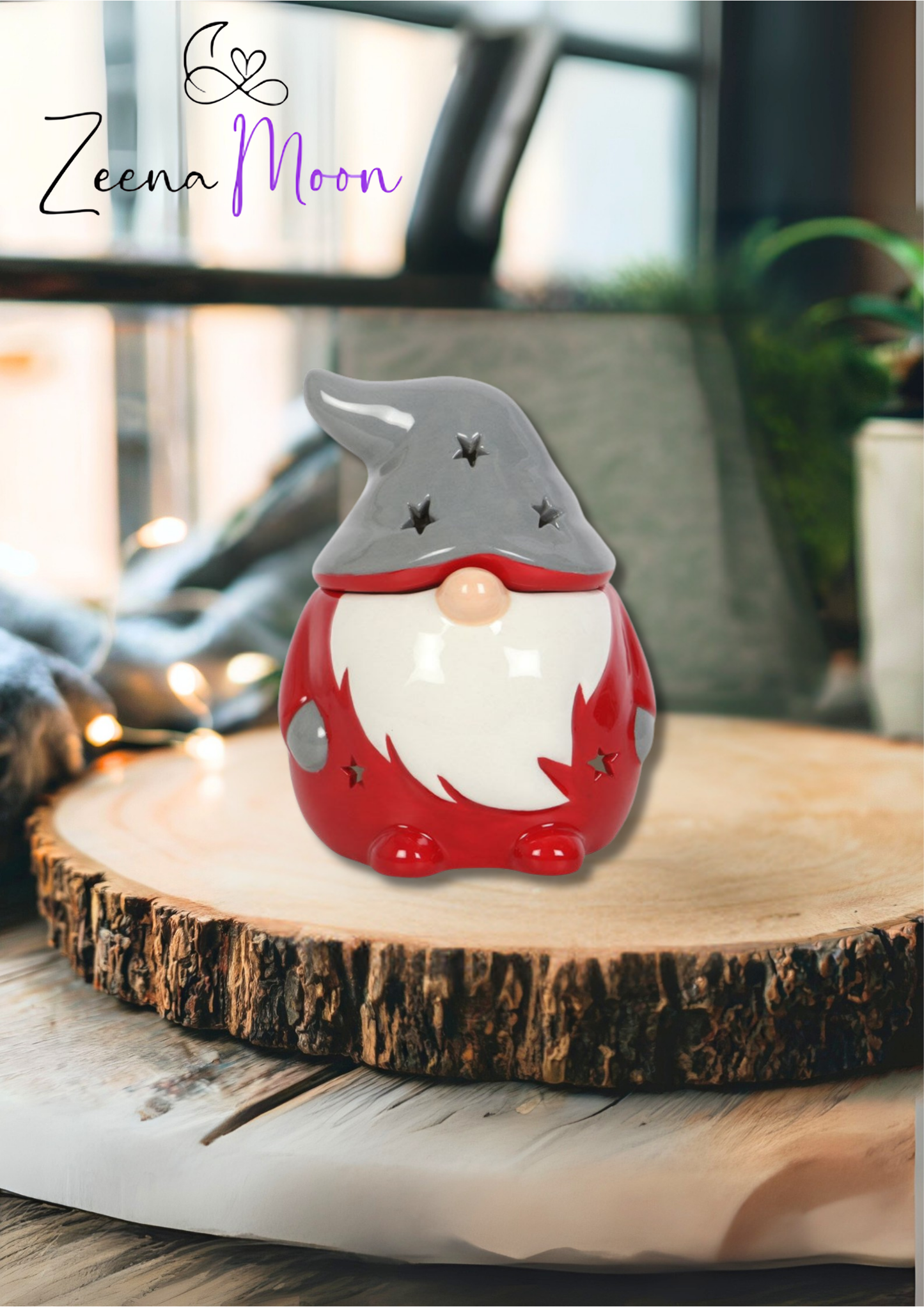 *Red and Grey Gonk Ceramic Oil Burner (4/18)