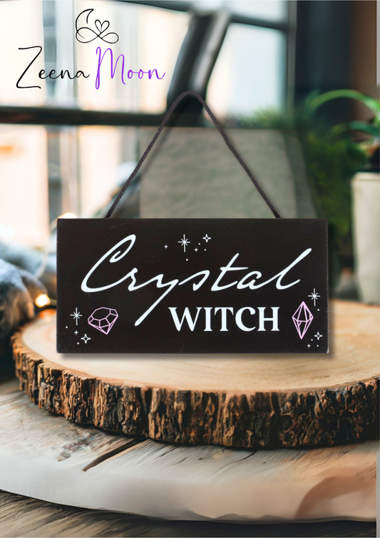 Crystal Witch Hanging Sign