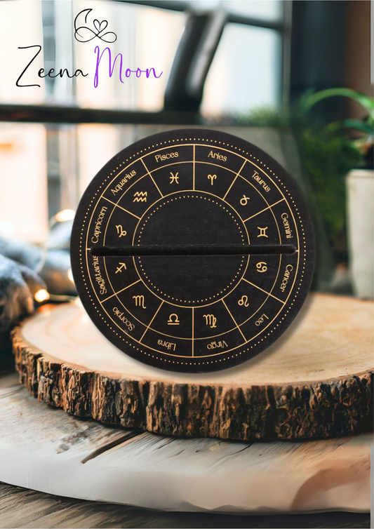 Black Astrology Wheel Tarot Card Stand
