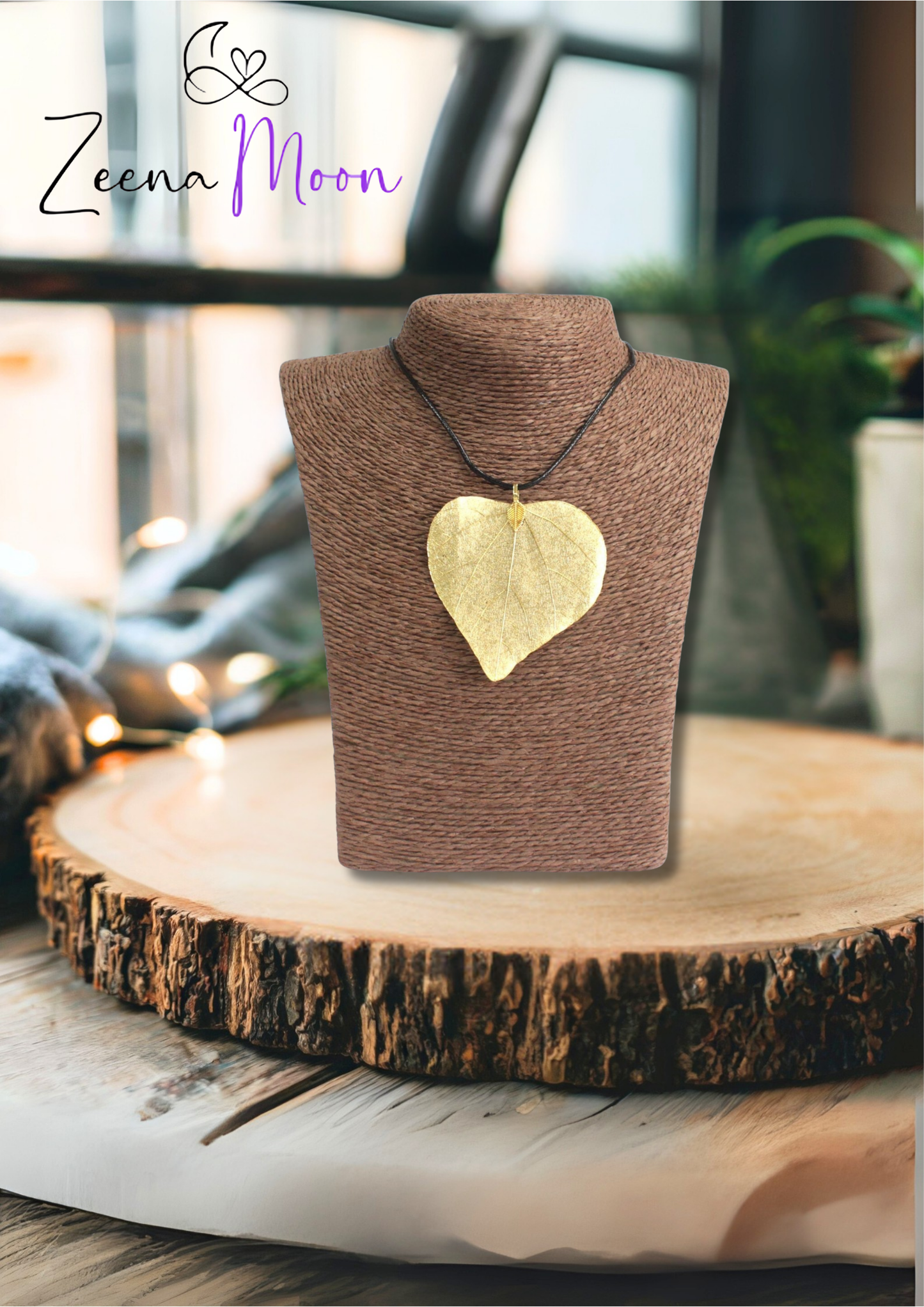 Necklace - Heart Leaf - Gold