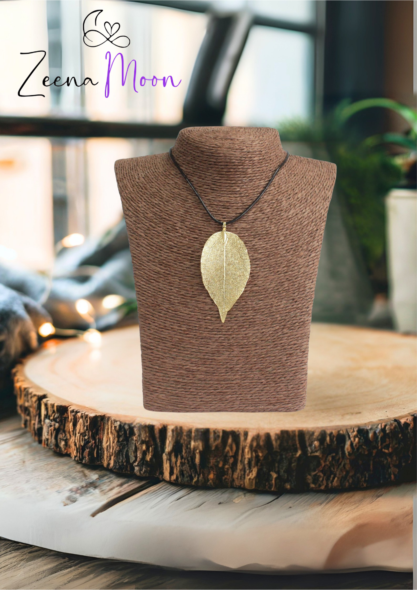 Necklace - Bravery Leaf - Gold