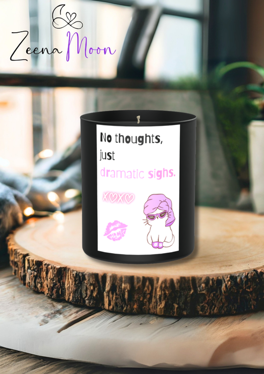 No thoughts, just dramatic sighs. 200g Black Candle ‘Dark Noir’