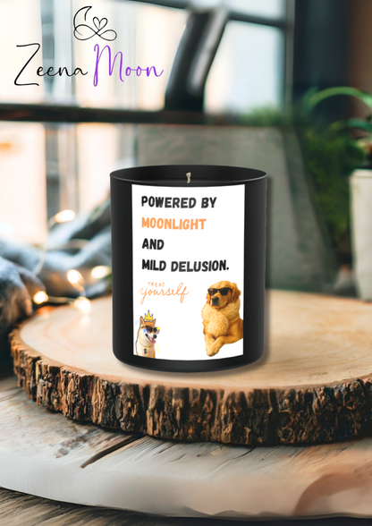 Powered by moonlight and mild delusion 200g Black Candle ‘Dark Noir’