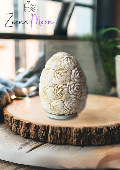 Boho Sea Shell Lamp - Rose Oval - 20cm