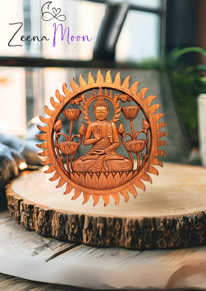 Buddha & Lotus Panel - 40cm