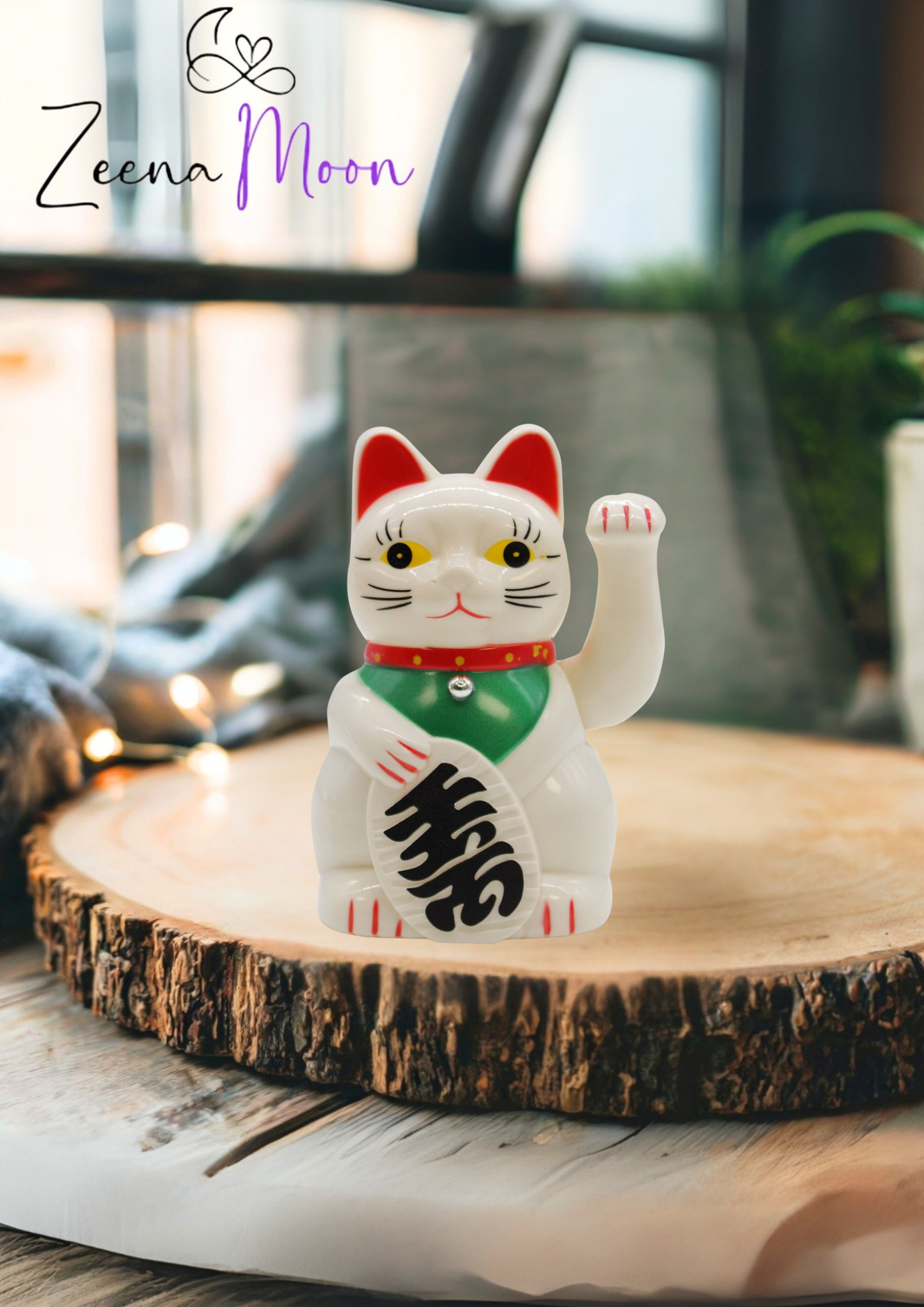 White  Money Cat - 15cm