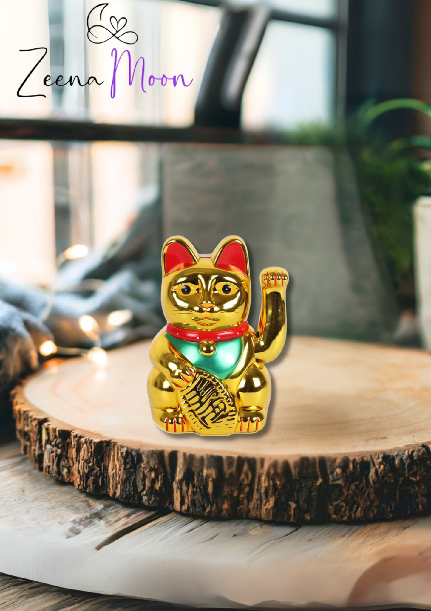 6 Inch Gold Money Cat