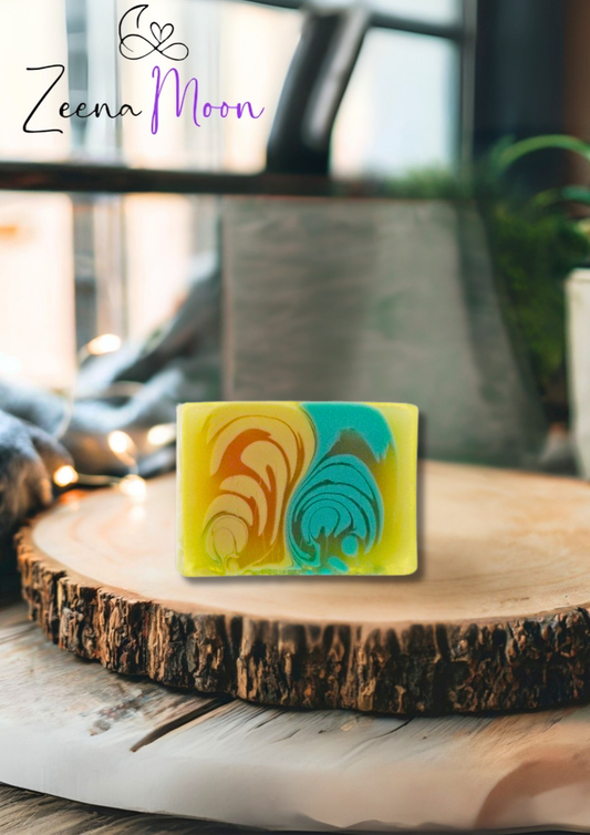 Handcrafted Soap Slice  100g  - Melon