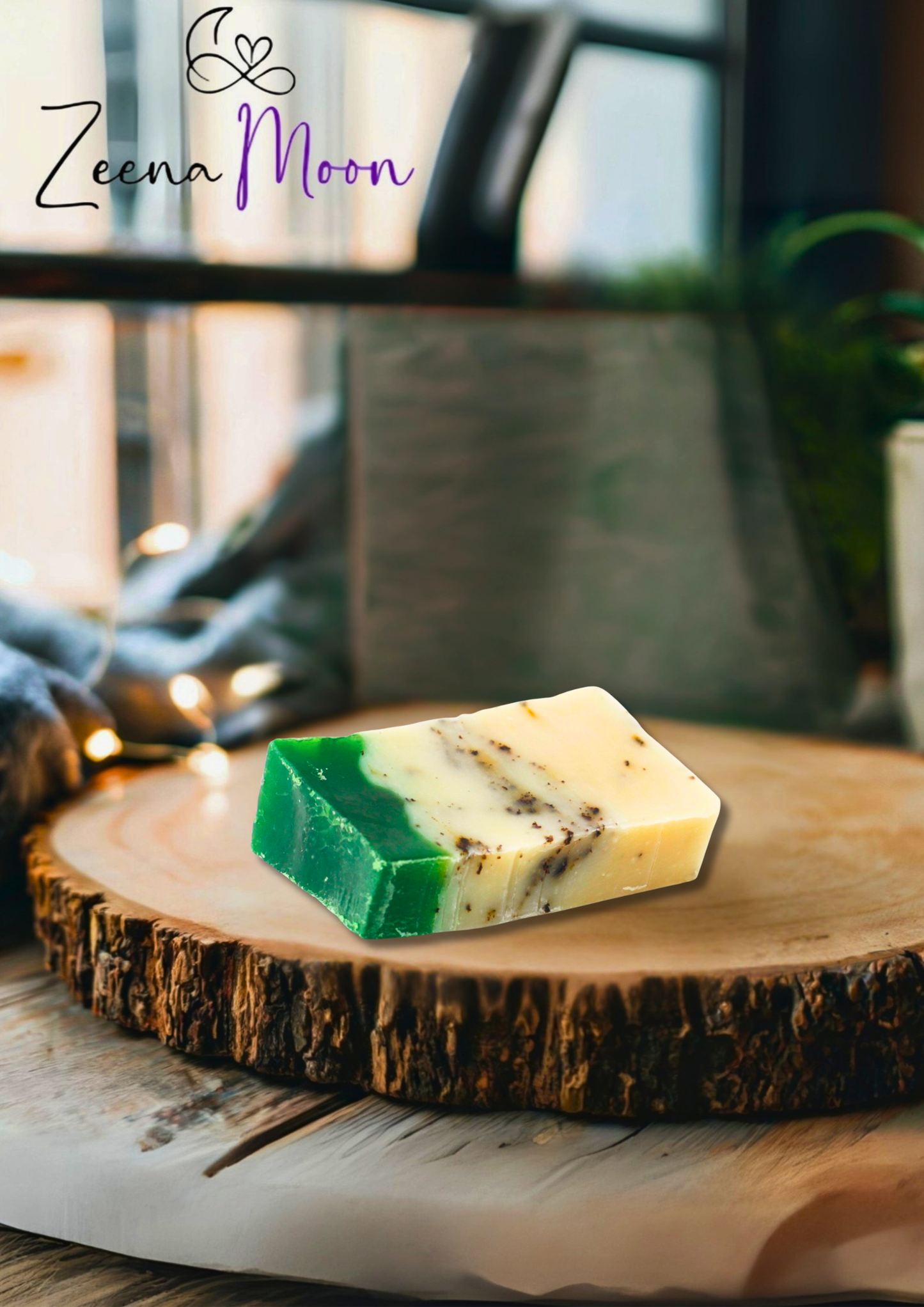 Green Tea - Olive Oil Soap - SLICE approx 100g