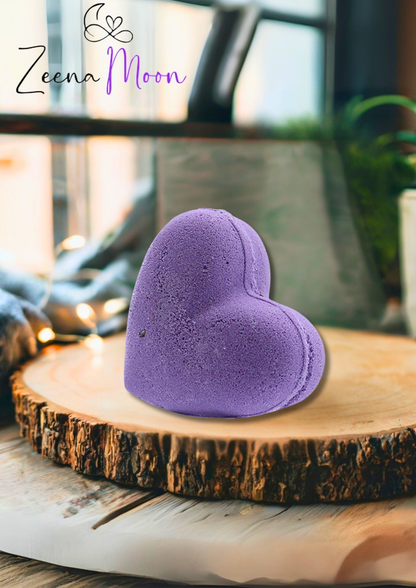 5x Love Heart Bath Bomb 70g - French Lavender