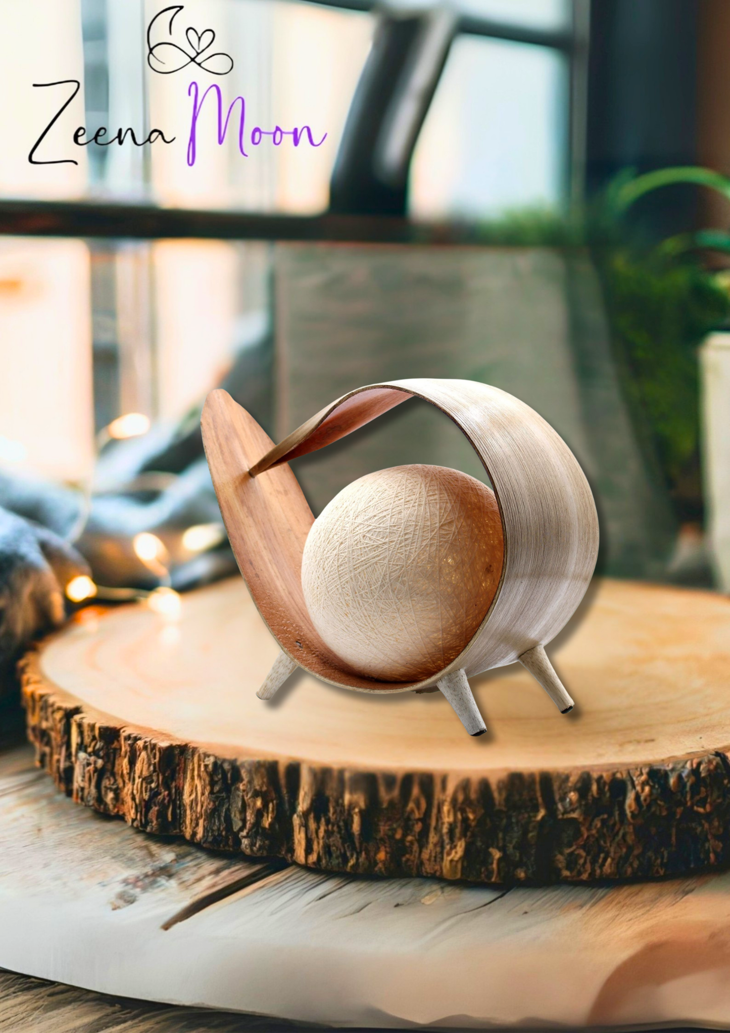 Natural Coconut Lamp - Natural Loop