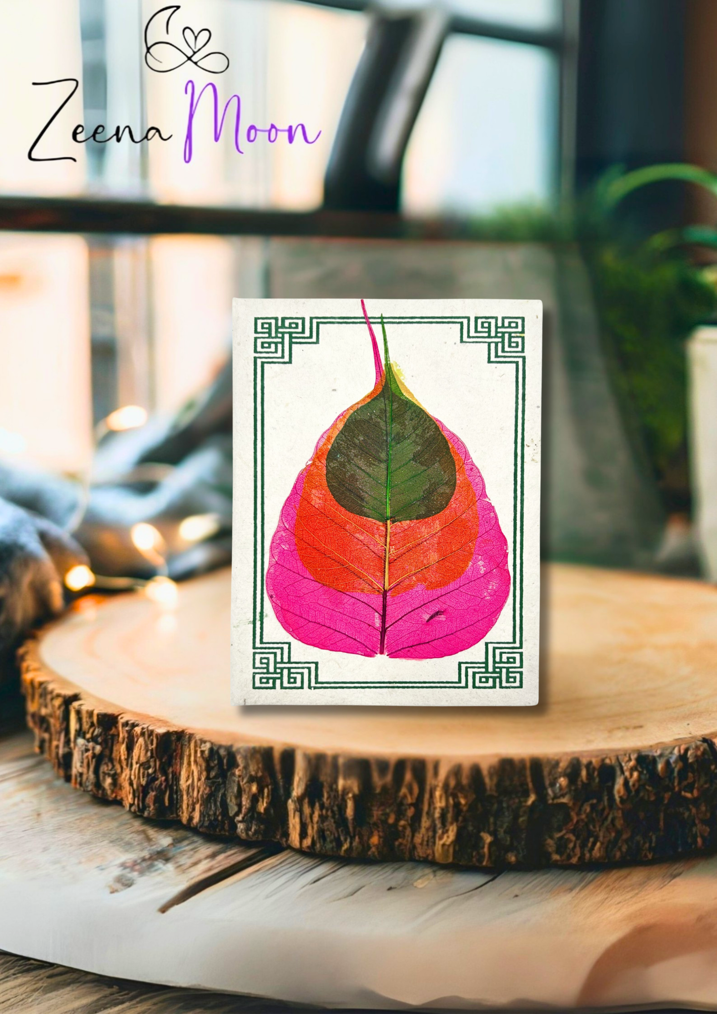 Med Lokta Bodhi Leaf Notebook Lrg (15x12cm) - 45 leafs (assorted)