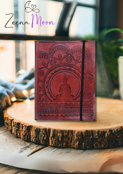 Medium Notebook with strap - Tibetan Mandala