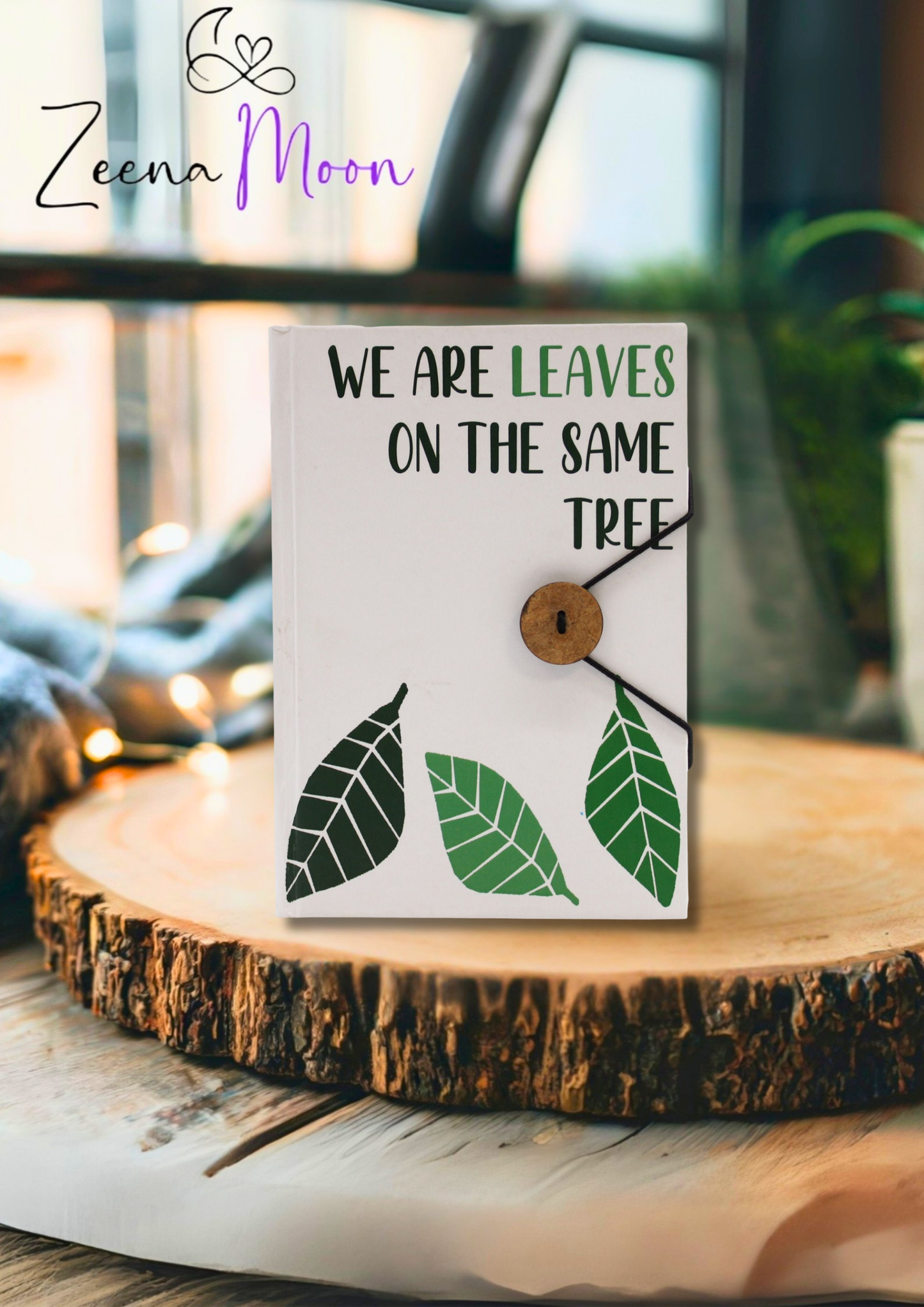 Notebook with strap - Leaves on the same tree