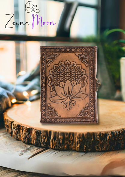 Lotus Madala - Esoteric Notebook - Antique Grey - 200 pages  Stich Edge- 17.5x12.5x3cm