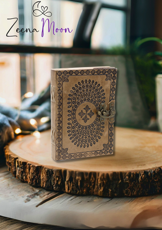 Leather Blue Mandala Notebook (7x5")