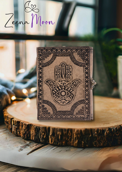 Hamsa - Esoteric Notebook - Antique Grey - 200 pages  Stich Edge- 17.5x12.5x3cm