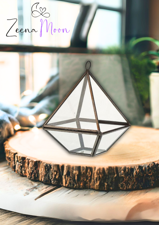 Glass Terrarium - Small Diamond