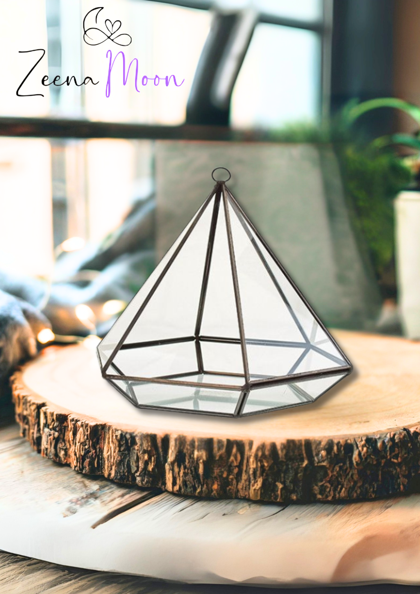 Glass Terrarium - Large Diamond