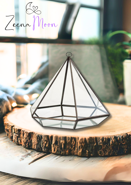Glass Terrarium - Large Diamond