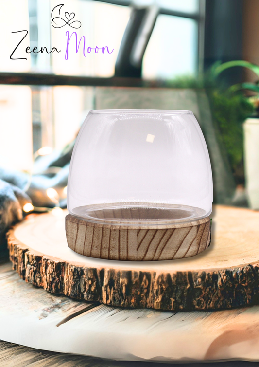 Small Terrarium on Natural Tung Wood
