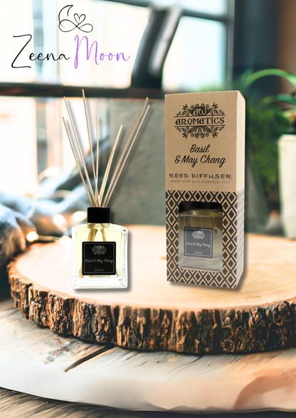 200ml Basil & Maychang Essential Oil Reed Diffuser