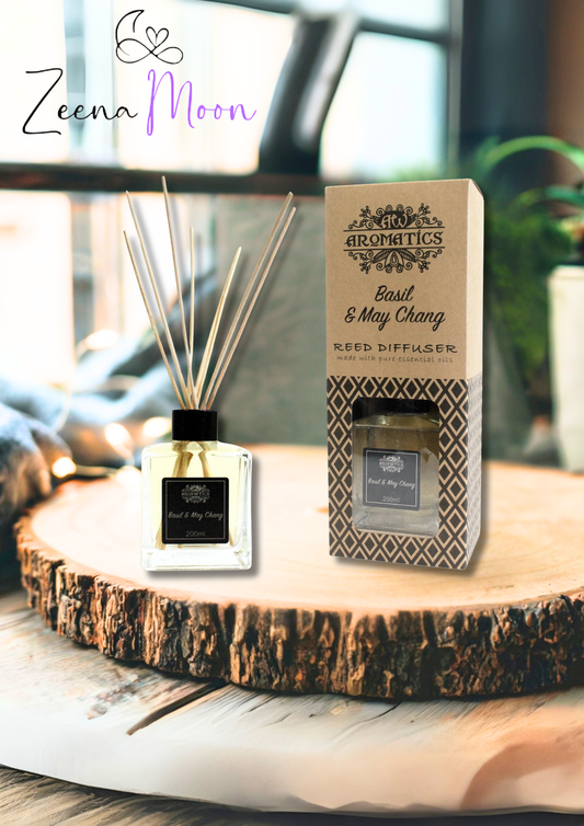 200ml Basil & Maychang Essential Oil Reed Diffuser