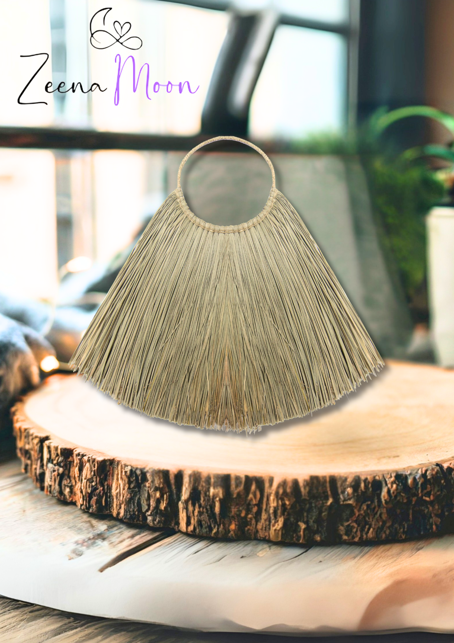 Large Seagrass Fan Wall Decor - Natural