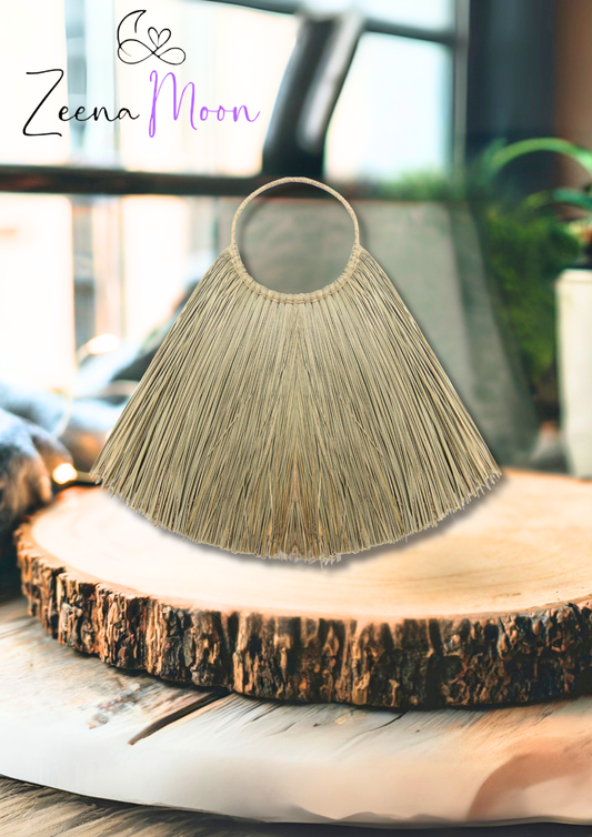 Large Seagrass Fan Wall Decor - Natural