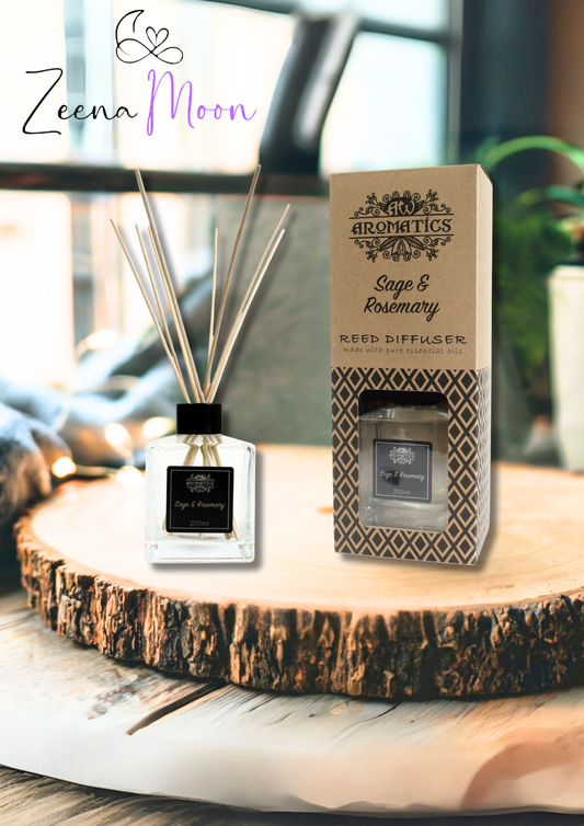 200ml Sage & Rosemary Essential Oil Reed Diffuser