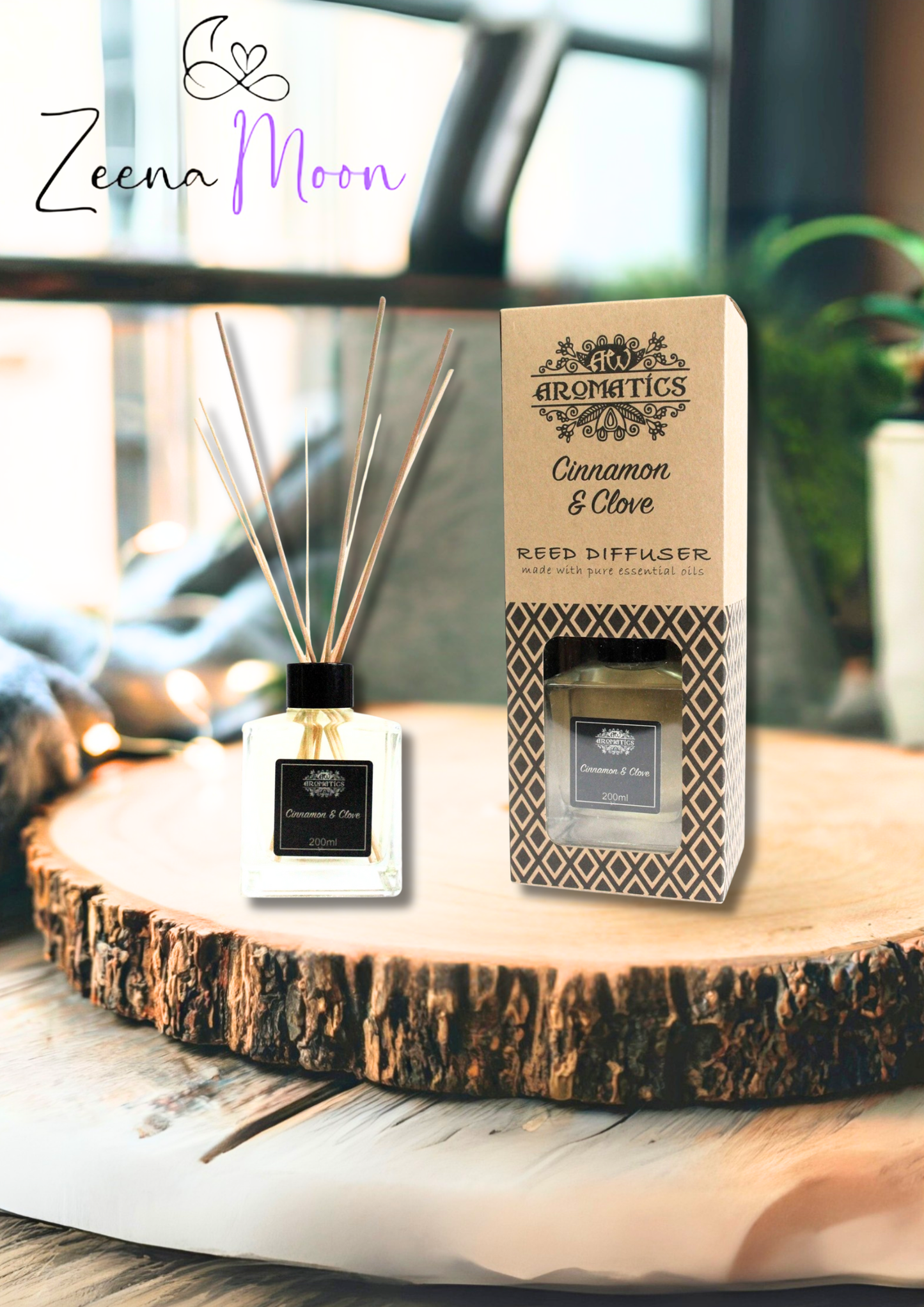 200ml Cinnamon & Clove Essential Oil Reed Diffuser