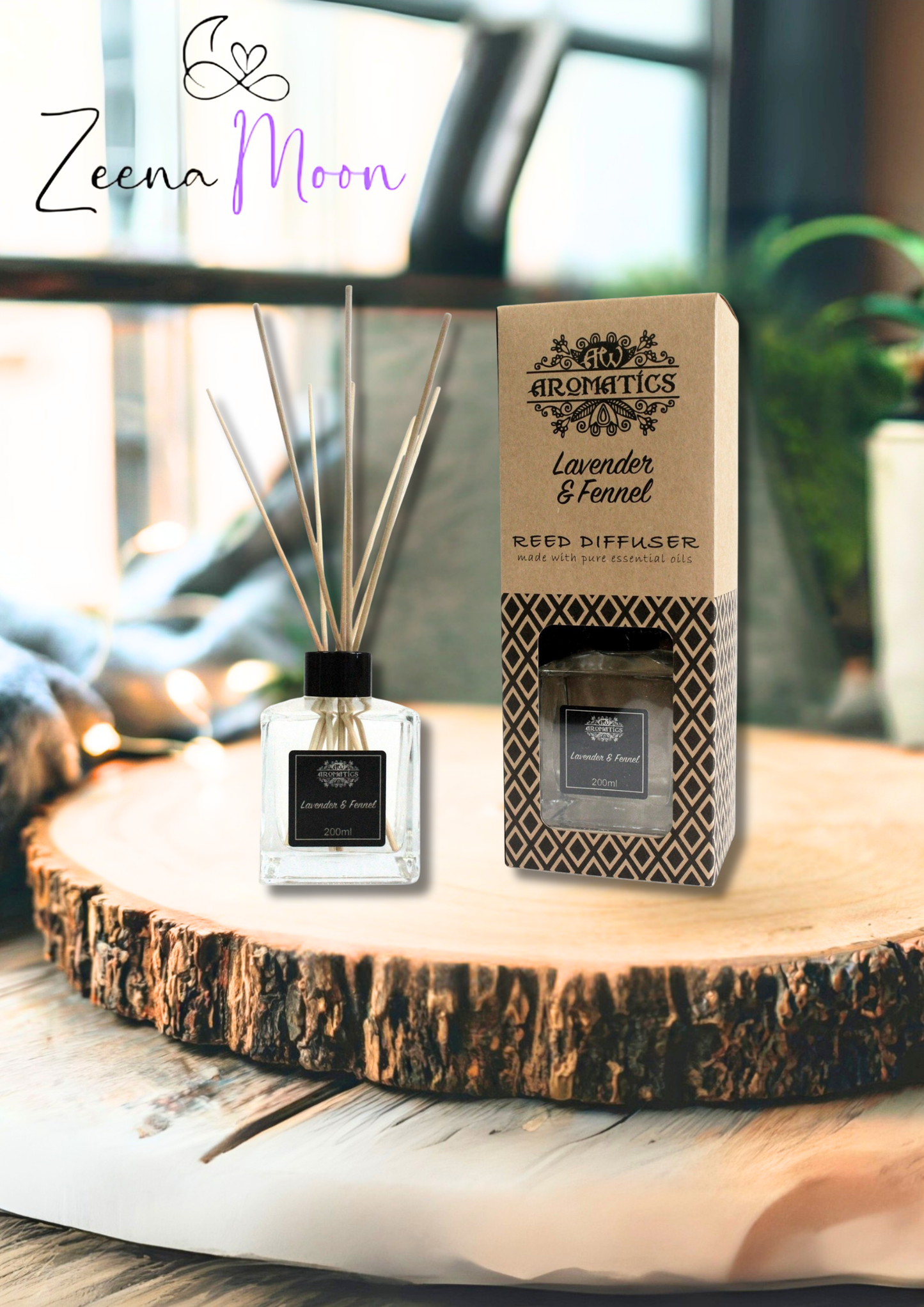200ml Lavender & Fennel Essential Oil Reed Diffuser