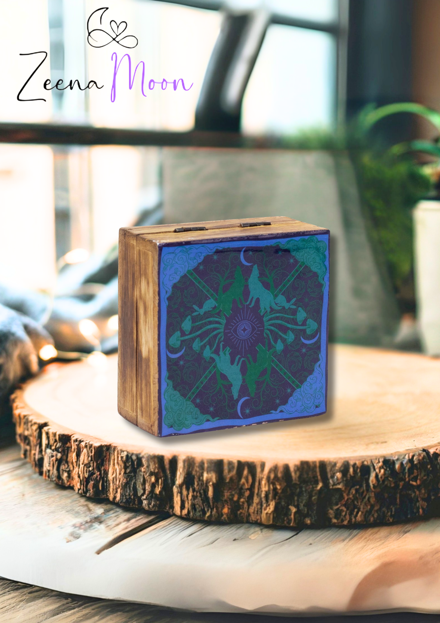 Hop Hare Small Enameled Square Box - Wolf & Moon