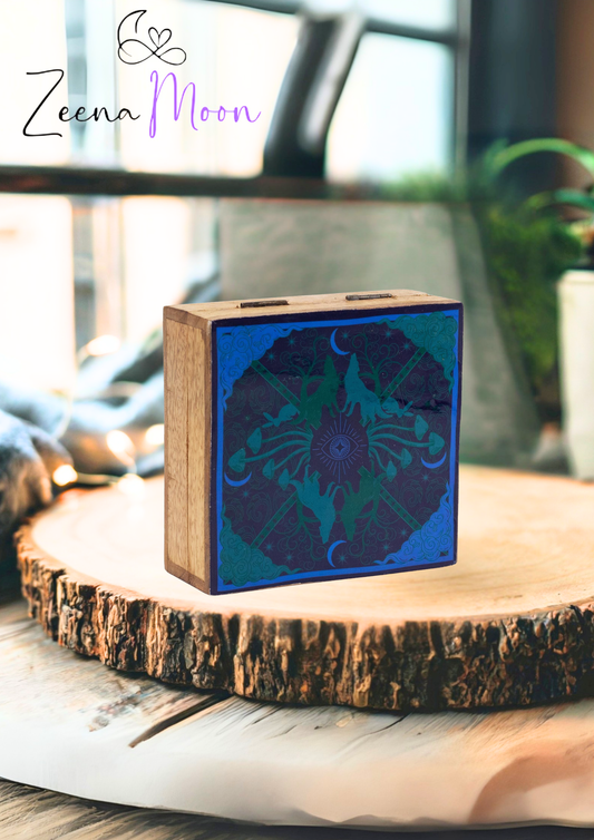 Hop Hare Medium Enameled Square Box - Wolf & Moon