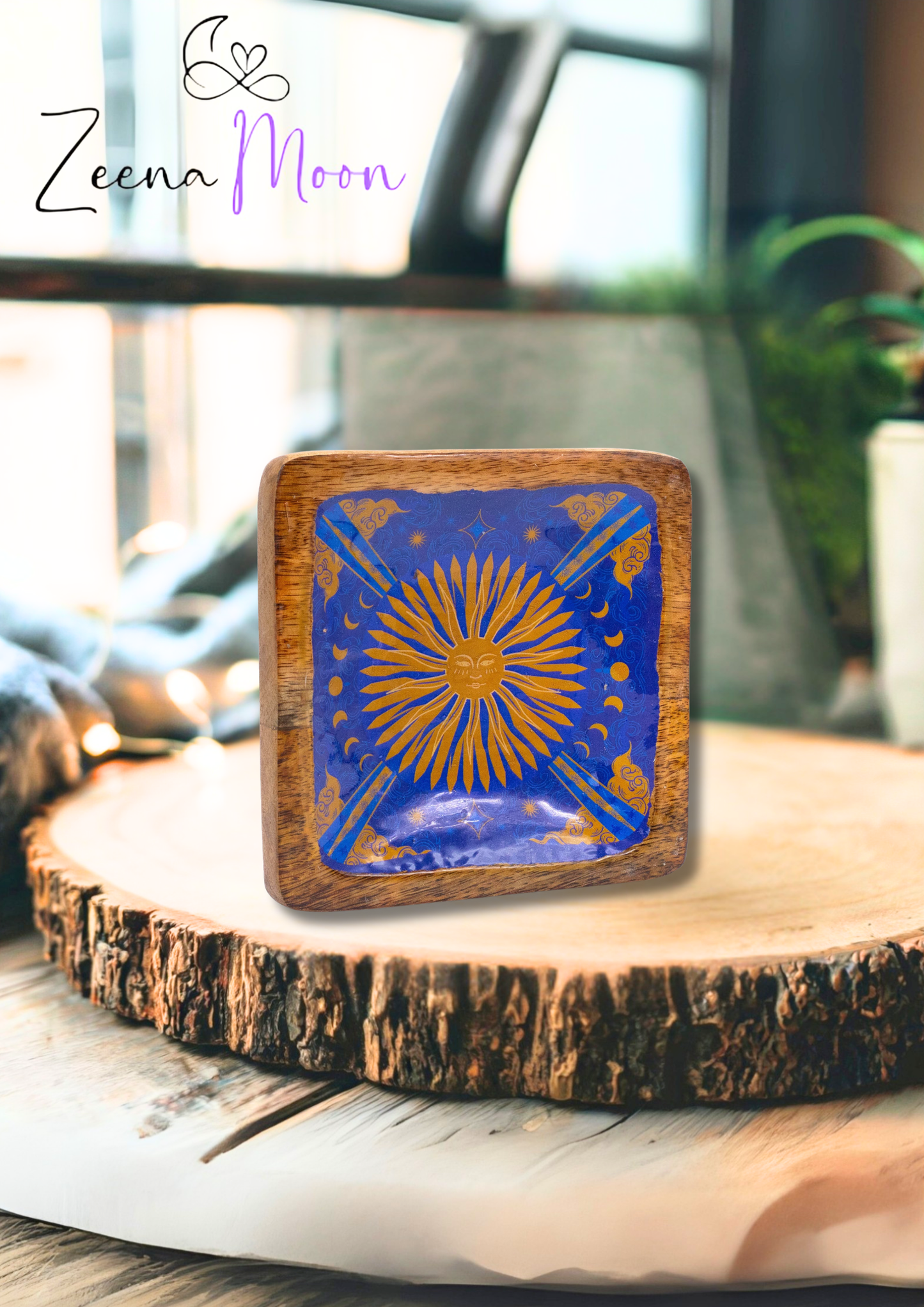 Hop Hare Big Enameled Square Trinket Tray - The Sun