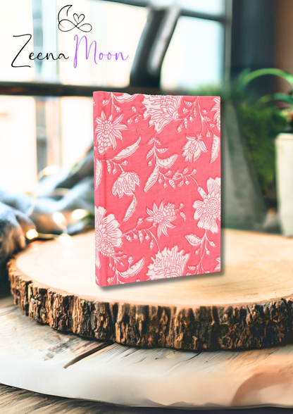 Cotton Bound Notebooks 20x15cm - 96 pages - Pink Floral