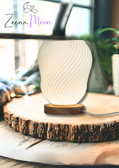 New Wave Lamp - USB - 3 settings - Shell Twisted