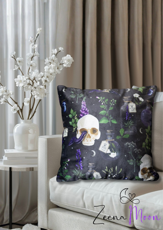 35cm Square Venom & Vines Print Cushion