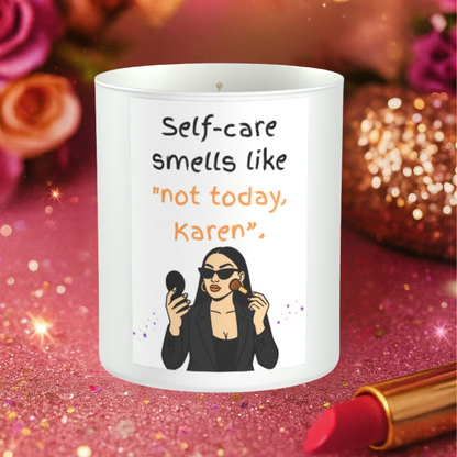 Not Today Karen 200g White candle ‘Sandy Bay'