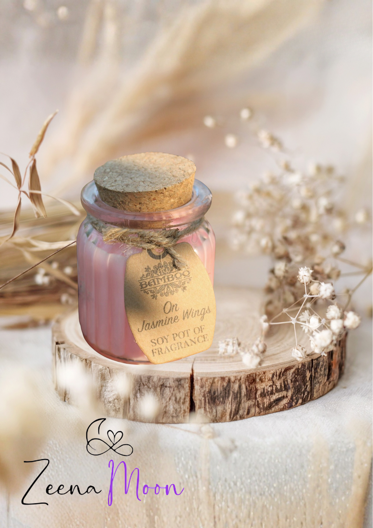 On Jasmine Wings Soy Pot of Fragrance Candles