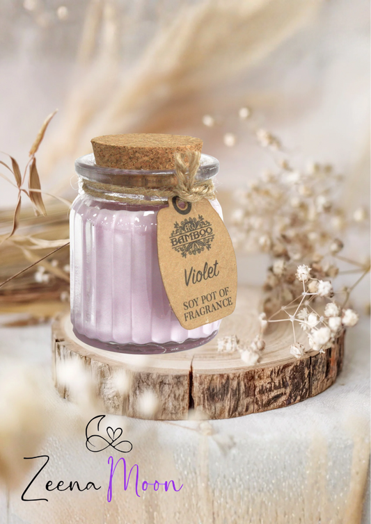 Violet Soy Pot of Fragrance Candles