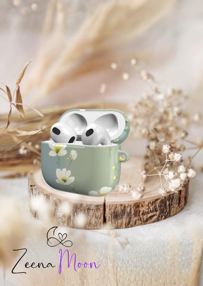 Wild Bloom Green & Blue Floral Apple AirPods Tough Case
