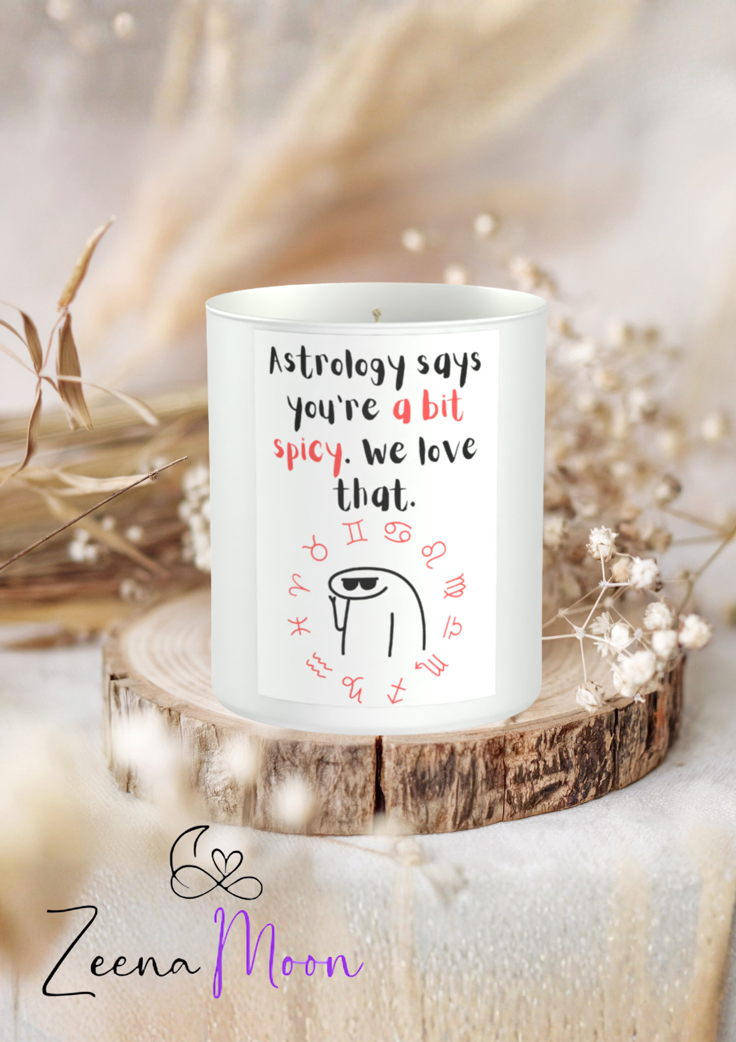 Astrology Spicy 200g White candle ‘Sandy Bay'