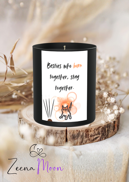 Besties Burn Together 200g Black Candle ‘Dark Noir’